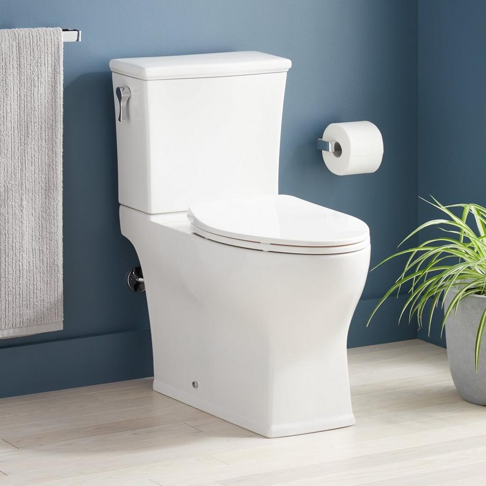 Newly installed toilet in a bathroom